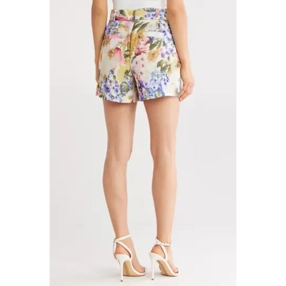 Jason Wu Floral Belted Short Shorts 2 - Picture 2 of 6
